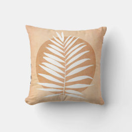 Palm Frond White Kissen
