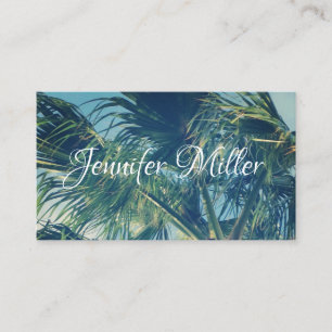 Palm Fronds Foto Travel Visitenkarte