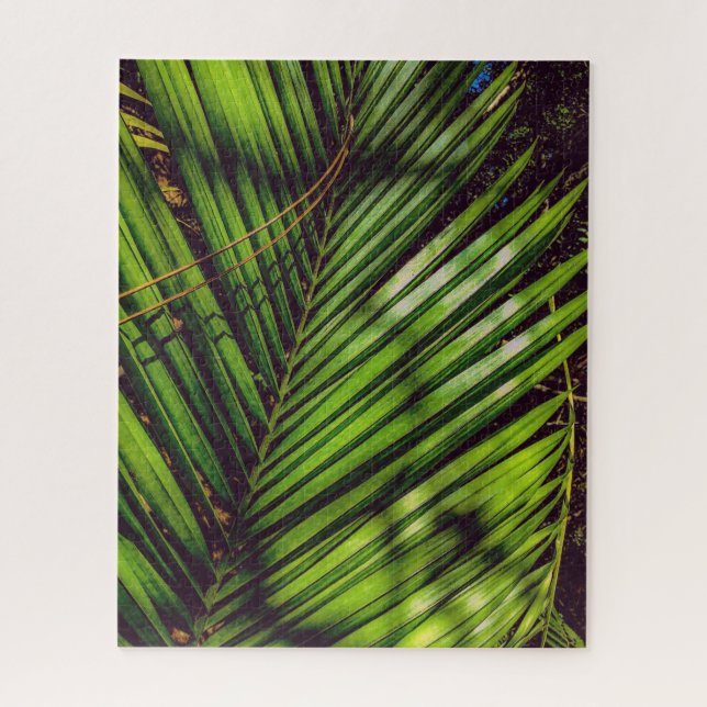 Palm Frontend, Pine Needles and Shadows Puzzle (Vertikal)