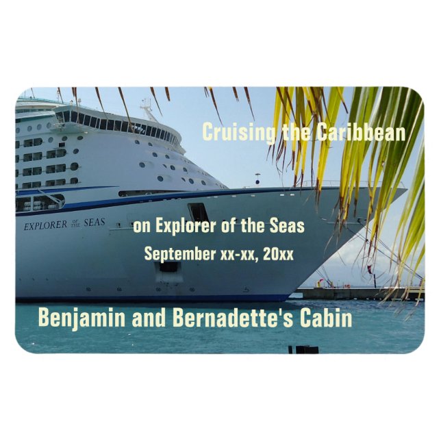 Palm Gerahmt Bow Stateroom Door Marker Magnet (Horizontal)