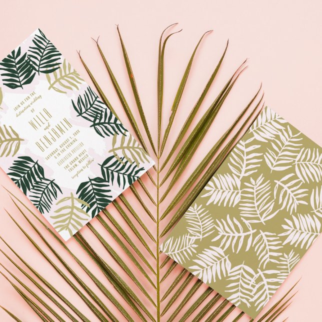 Palm Getaway Hochzeit in Urlaubsort Einladung (Von Creator hochgeladen)