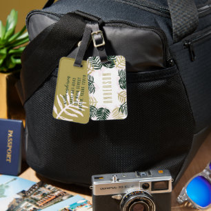 Palm Getaway Tropischer Strand Gepäckanhänger