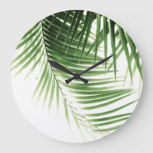 Palm  Green Vibes #9 Große Wanduhr