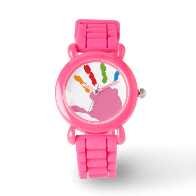 Palm Hand Print Armbanduhr (Vorderseite)