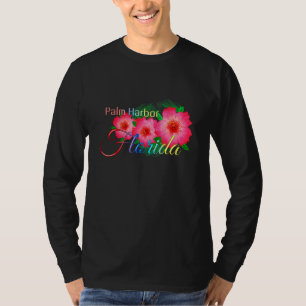 Palm Harbour Florida Tropische Blume Familie Vacat T-Shirt
