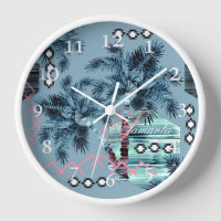 Palm Hawaiian Blue Monogram personalisiert