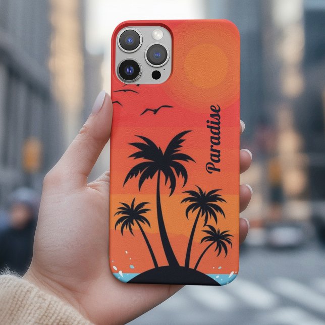 Palm Island unter rotem Himmel Case-Mate iPhone Hülle (Von Creator hochgeladen)