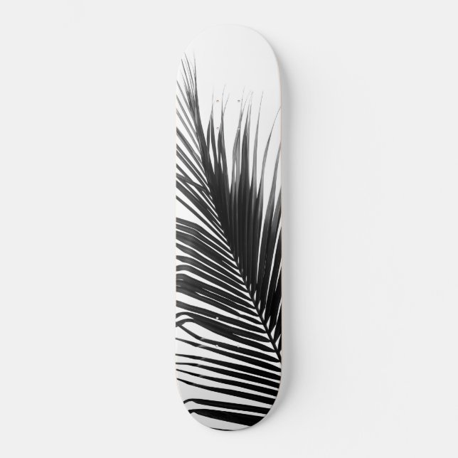 Palm Leaf Black & White Delight #1 #tropical #wall Skateboard (Vorderseite)