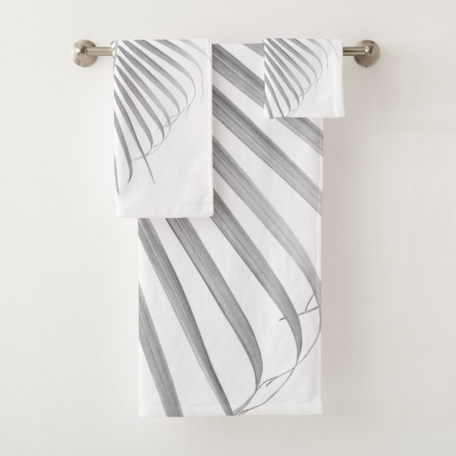 Palm Leaf Delicado #2 #tropic #wall #art Badhandtuch Set (Insitu)