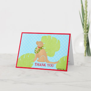 Palm Leaf Island Golden Retriever Vielen Dank Kart Dankeskarte