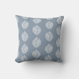 Palm Leaf Muster Dusty Blue Kissen