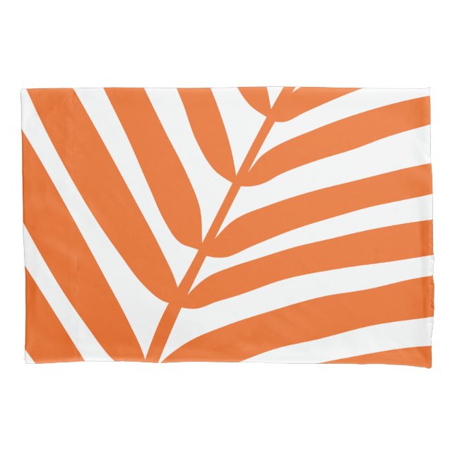 Palm Leaf Orange Kissenbezug (Vorderseite)