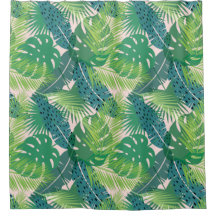 Palm Leaf Pattern Duschvorhang