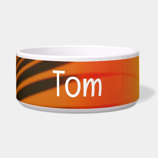 Palm Leaf Shadow Pet Bowl mit TOM Text Napf (Vorderseite)