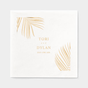 Palm Leaf Wedding Servietten Mit Folie