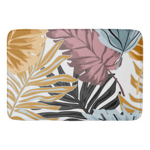 Palm leaves, Tropical, Botanical, Dschungel, Fores Badematte