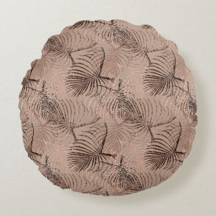 Palm Leo Animal Print Glam 1 Rundes Kissen