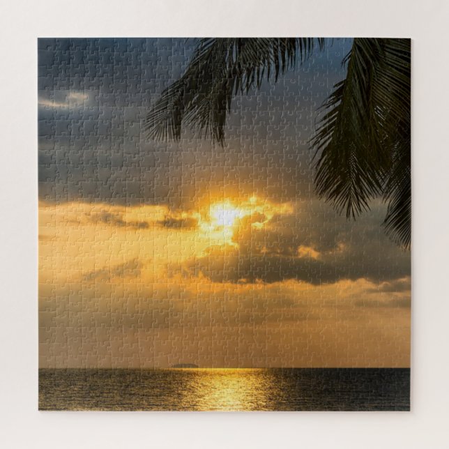 Palm On Sunset Puzzle (Vertikal)