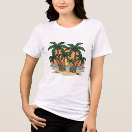 Palm Paradise – Sonnenuntergang Palm Szene T-Shirt Tri-Blend Shirt