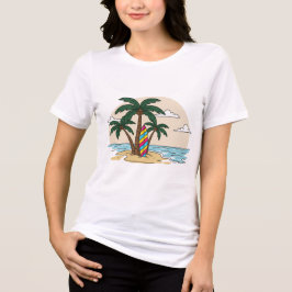 Palm Paradise – Surf & Palms T-Shirt  Tri-Blend Shirt
