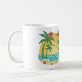 Palm Paradise Tropical Beach Mug Kaffeetasse