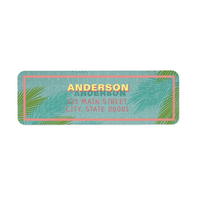 Palm Pool-Rücksendeadresse (Vorne)