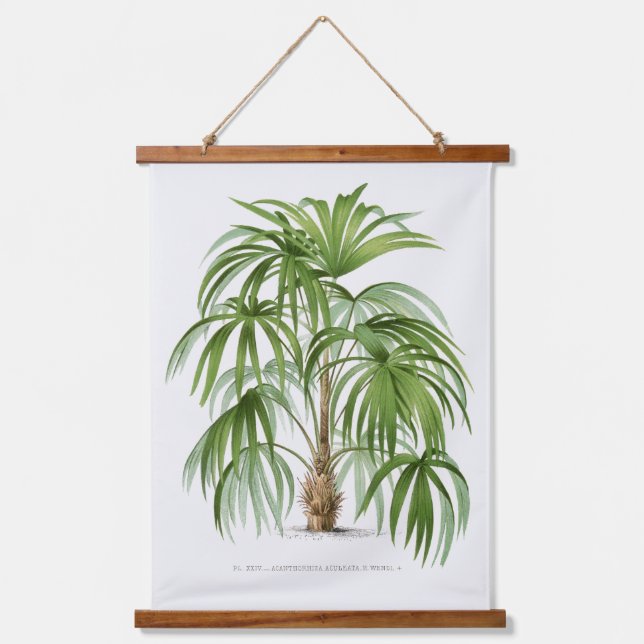 Palm Print -Pieter Joseph de Pannemaeker 1832-1904 Wandteppich Mit Holzrahmen (Vorderseite)