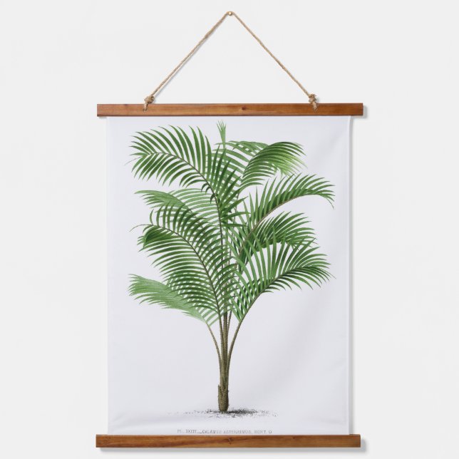 Palm Print -Pieter Joseph de Pannemaeker 1832-1904 Wandteppich Mit Holzrahmen (Vorderseite)