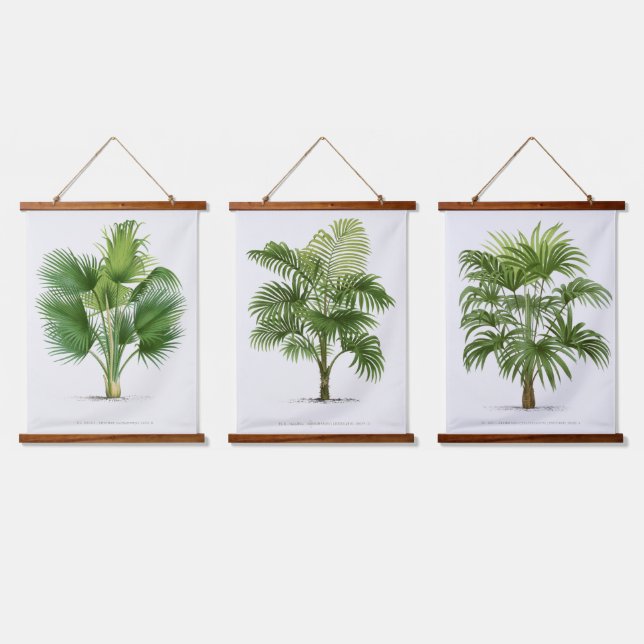Palm Print -Pieter Joseph de Pannemaeker 1832-1904 Wandteppich Mit Holzrahmen (Dreifach)