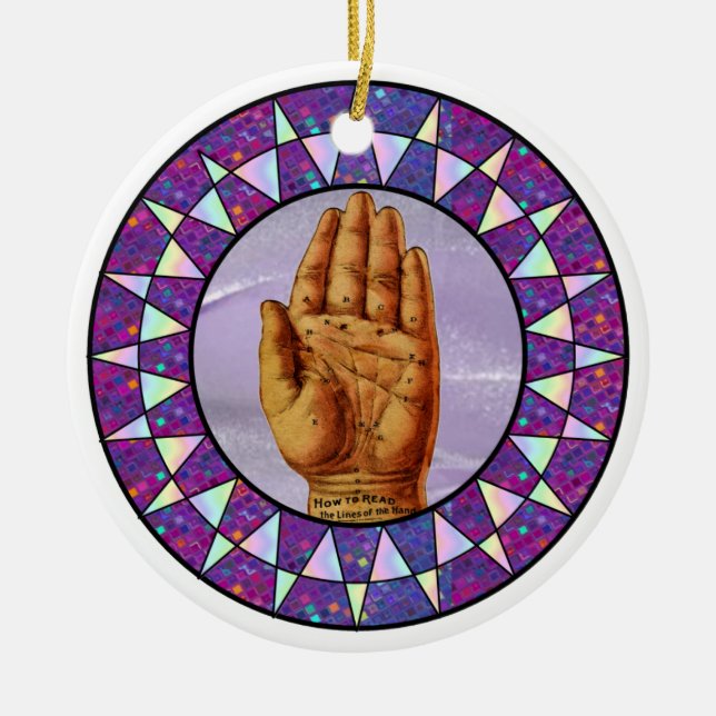 Palm Reader hängend Keramik Ornament (Vorne)