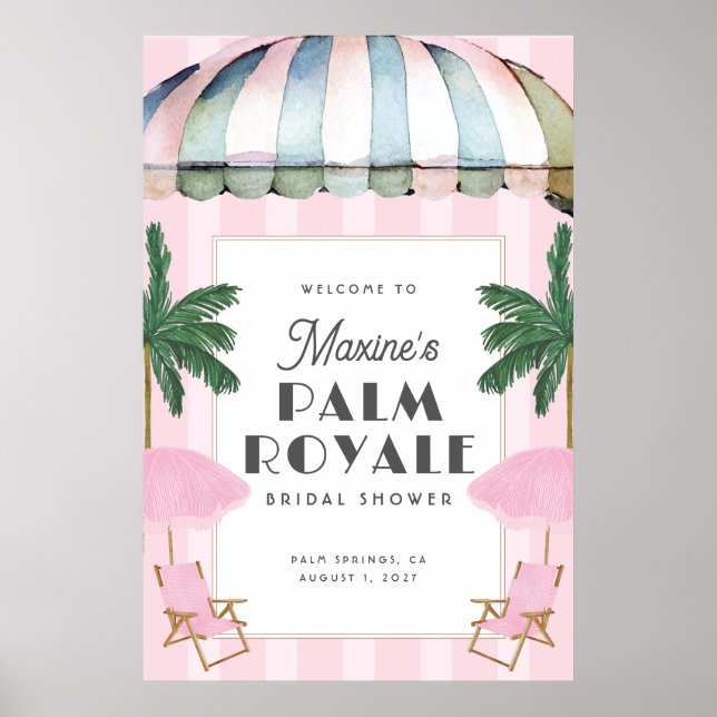Palm Royale Party-Schild Poster (Vorne)