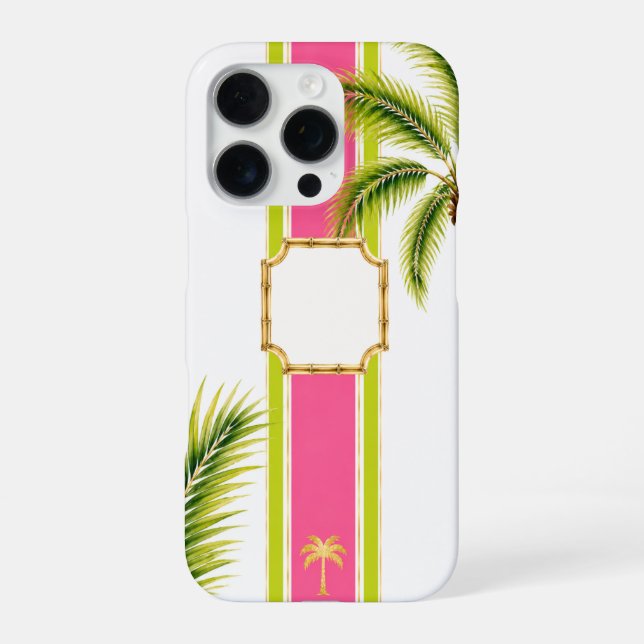 Palm Royale Personalisierte Monogramm iPhone-Hülle iPhone Hülle (Rückseite)