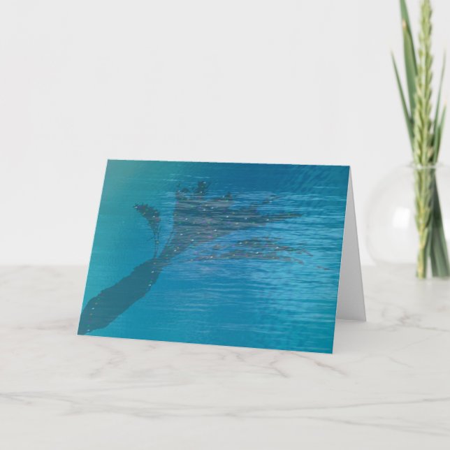 Palm Shadow im Pool Feiertagskarte (Vorderseite)