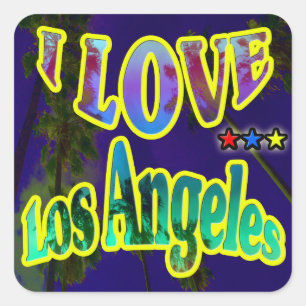 "Palm Sky: I LIEBE Los Angeles 4" Aufkleber