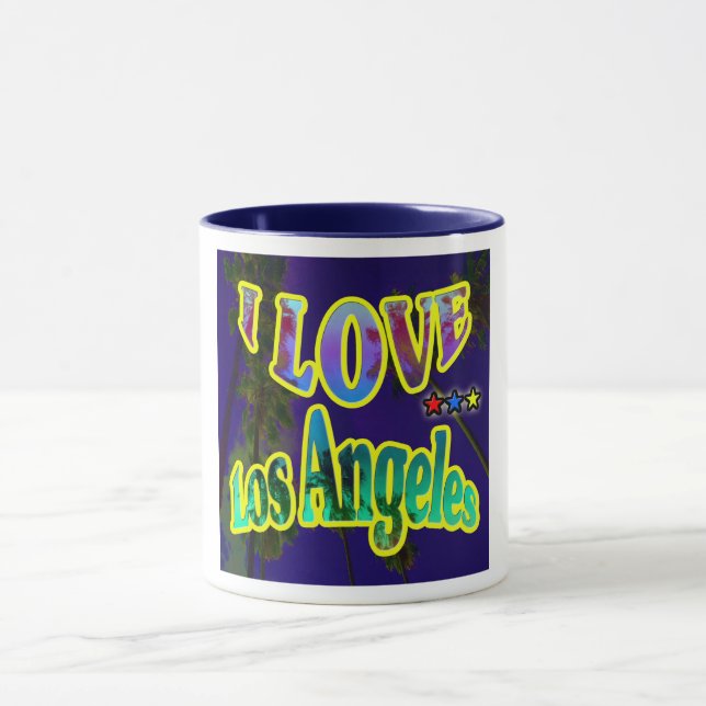 "Palm Sky: I LIEBE Los Angeles 4" Cup Tasse (Zentrum)