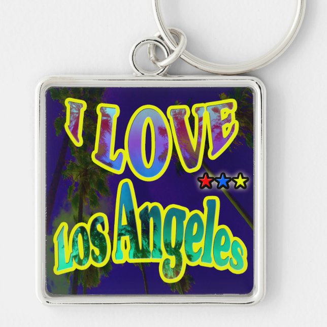 "Palm Sky: I LIEBE Los Angeles 4" Schlüsselanhänge Schlüsselanhänger (Vorne)