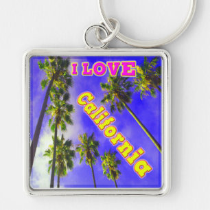 "Palm Sky: I LOVE California 1" Schlüsselanhänger