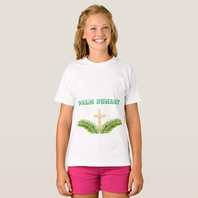 Palm-Sonntagsdesign T-Shirt (Vorne ganz)