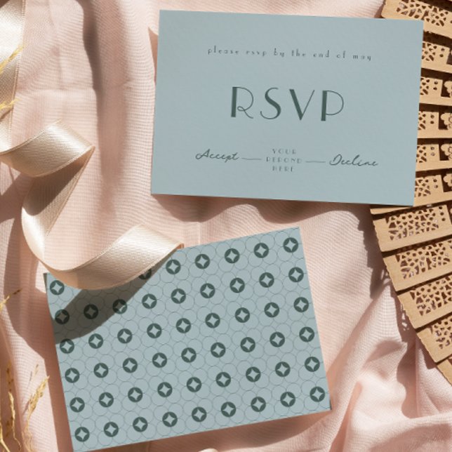 Palm Spring Retro Wedding RSVP Card Karte (Von Creator hochgeladen)