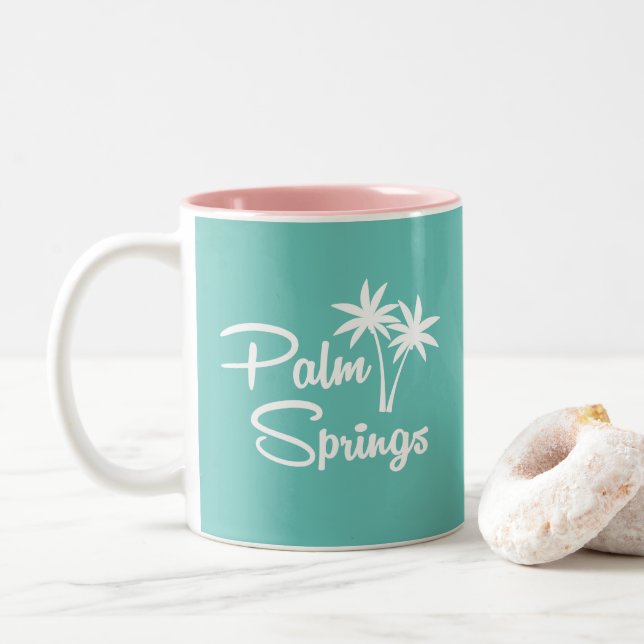 Palm- Springmitte- des jahrhundertsmoderne Tasse (Mit Donut)