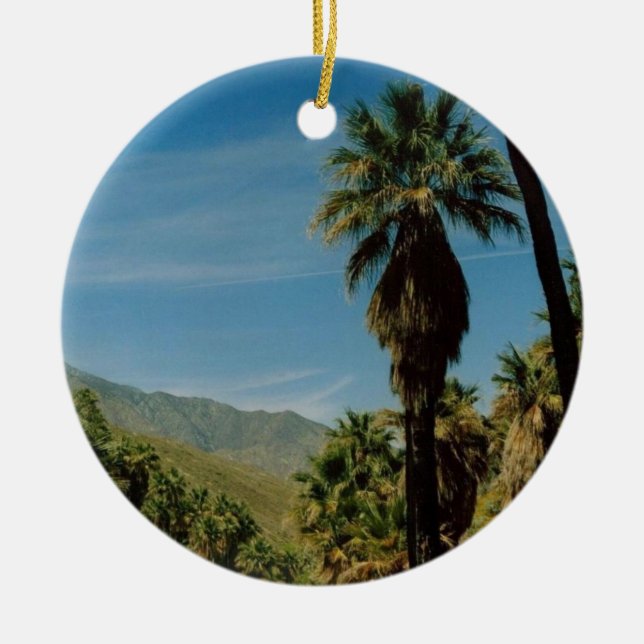 Palm Springs-Ansicht Keramik Ornament (Vorne)
