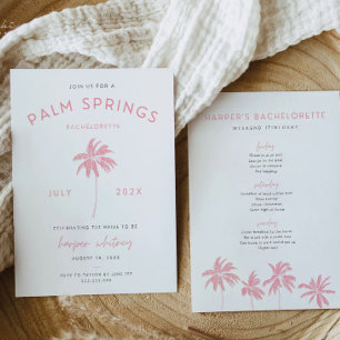 Palm Springs Bachelorette Einladung