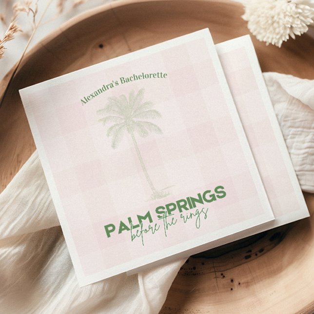 Palm Springs Bachelorette Serviette (Von Creator hochgeladen)