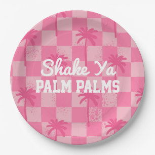 Palm Springs Bachelorette Shake Ya Palm Palm Plate Pappteller