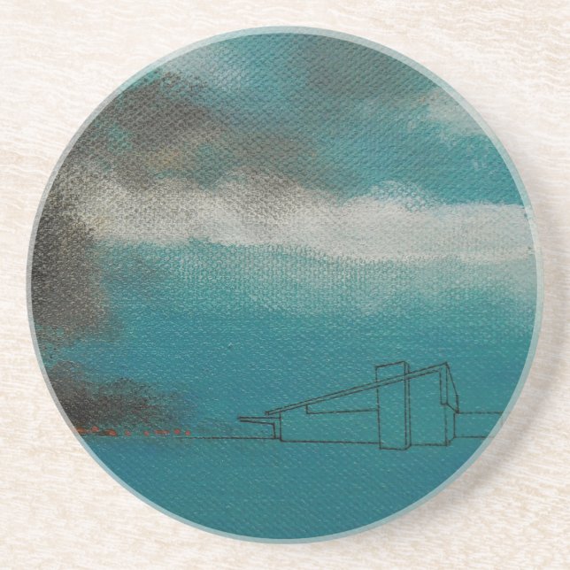 Palm Springs Brush Fire Fantasy Dinner Plate Getränkeuntersetzer (Vorne)