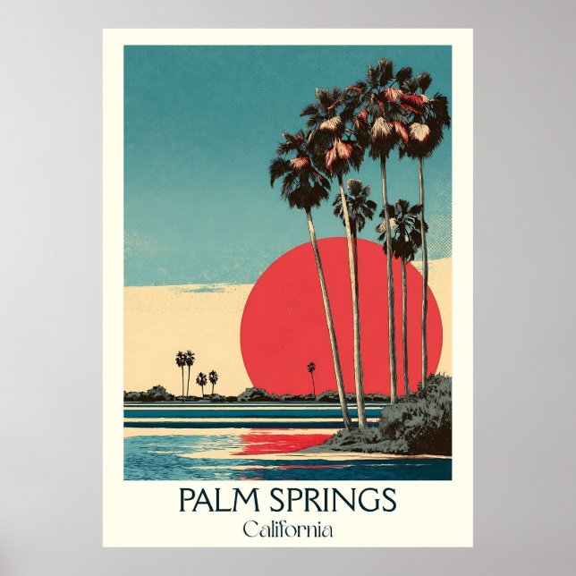 Palm Springs California Art Print | Mitte des Jahr Poster (Vorne)