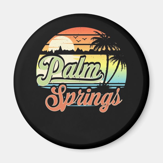 Palm Springs California Beach Vacation Sunset Magnet (Vorne)