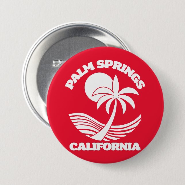 Palm Springs California Button (Vorne & Hinten)