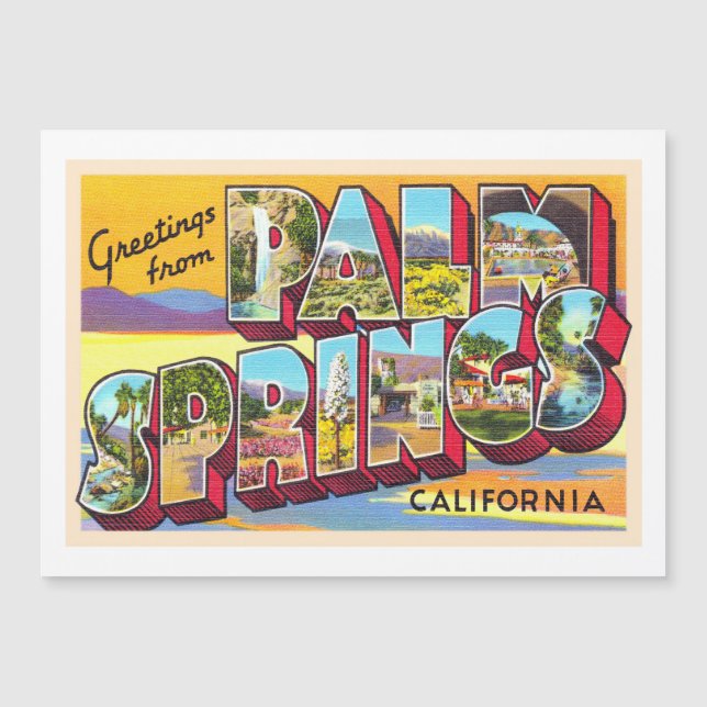 Palm Springs California CA Large Letter Postcard Magnetkarte (Vorderseite)