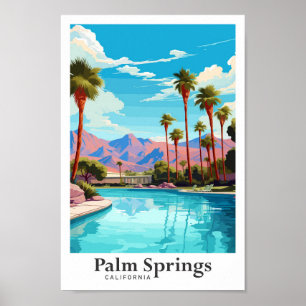 Palm Springs California Reisevorführung Poster